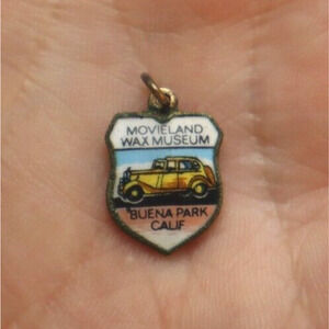 Vintage Movieland Wax Museum Enamel Charm Germany